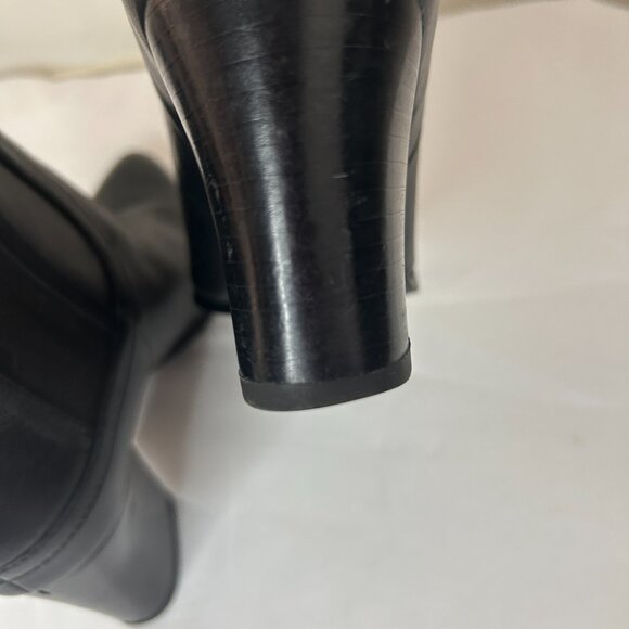 Franco Sarto Boots Black Leather Cita Chelsea Ankle Bootie - Picture 7 of 8